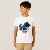 Schwarzer Blauer Warbler T-Shirt (Vorne ganz)