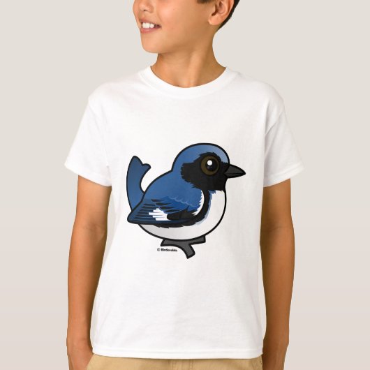 Schwarzer Blauer Warbler T-Shirt (Vorderseite)
