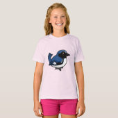 Schwarzer Blauer Warbler T-Shirt (Vorne ganz)