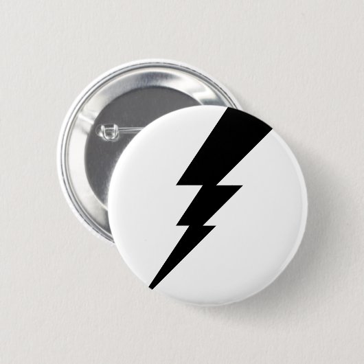 Schwarzer Blitz-Blitz Button (Vorne & Hinten)
