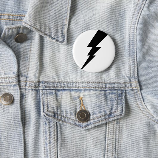 Schwarzer Blitz-Blitz Button (Beispiel)