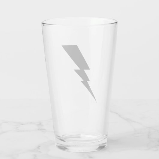 Schwarzer Blitz-Blitz Glas (Rückseite)