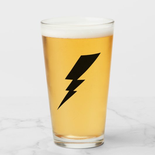 Schwarzer Blitz-Blitz Glas (Vorne (Gefüllt))