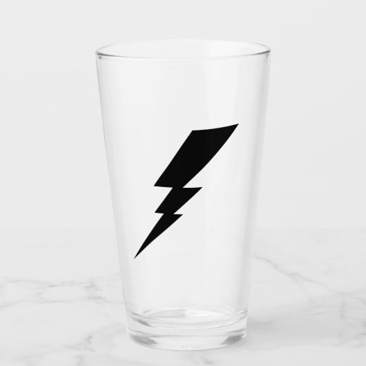 Schwarzer Blitz-Blitz Glas (Vorderseite)