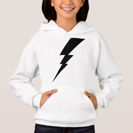 Schwarzer Blitz-Blitz Hoodie (Vorderseite)