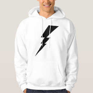 Schwarzer Blitz-Blitz Hoodie