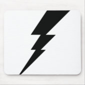 Schwarzer Blitz-Blitz Mousepad (Vorne)