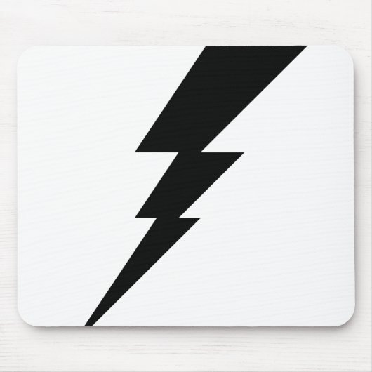 Schwarzer Blitz-Blitz Mousepad (Vorne)