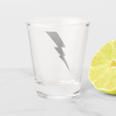 Schwarzer Blitz-Blitz Schnapsglas (Rückseite)