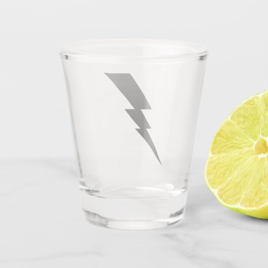 Schwarzer Blitz-Blitz Schnapsglas (Rückseite)