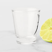 Schwarzer Blitz-Blitz Schnapsglas (Links)