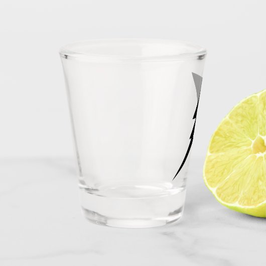 Schwarzer Blitz-Blitz Schnapsglas (Links)