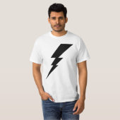 Schwarzer Blitz-Blitz T-Shirt (Vorne ganz)