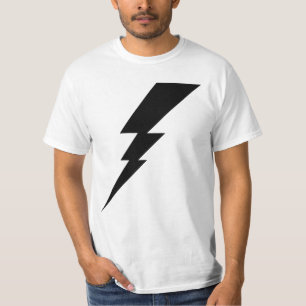Schwarzer Blitz-Blitz T-Shirt