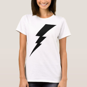 Schwarzer Blitz Bolzen Frauen T-Shirt