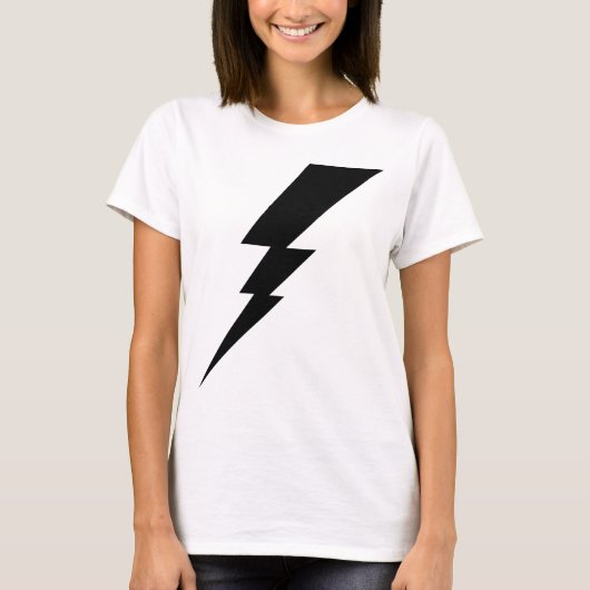 Schwarzer Blitz Bolzen Frauen T-Shirt (Vorderseite)