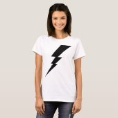 Schwarzer Blitz Bolzen Frauen T-Shirt (Vorne ganz)