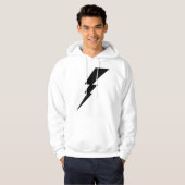 Schwarzer Blitz Bolzen Männer Hoodie (Vorne ganz)