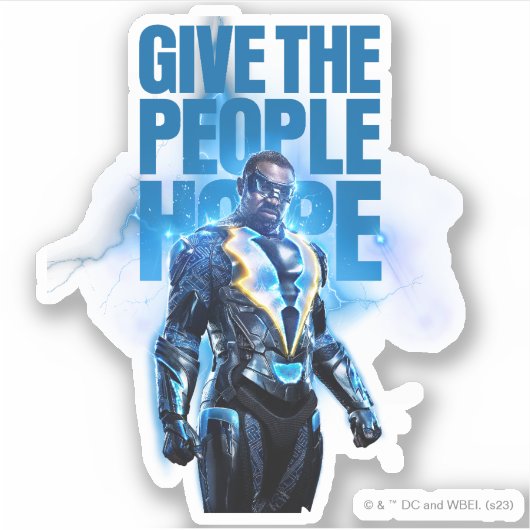 Schwarzer Blitz - dem Volk Hoffnung geben Aufkleber (Vorderseite)