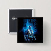 Schwarzer Blitz - dem Volk Hoffnung geben Button (Vorne & Hinten)