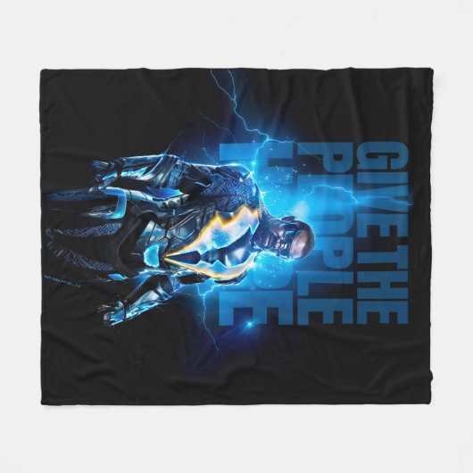 Schwarzer Blitz - dem Volk Hoffnung geben Fleecedecke (Vorderseite (Horizontal))