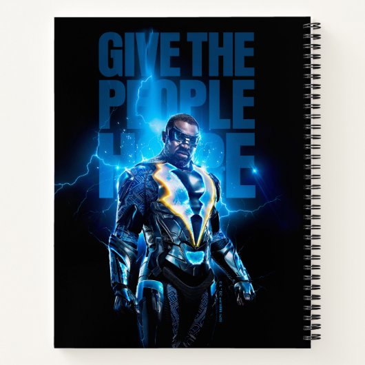 Schwarzer Blitz - dem Volk Hoffnung geben Notizblock (Rückseite)