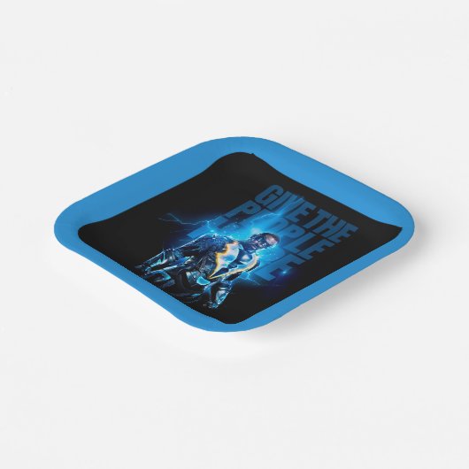 Schwarzer Blitz - dem Volk Hoffnung geben Pappteller (Gewinkelt)