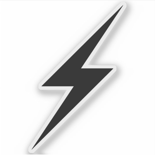 Schwarzer Blitzschlag der Anarchie Aufkleber (Vorderseite)