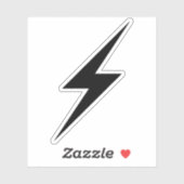 Schwarzer Blitzschlag der Anarchie Aufkleber (Blatt)