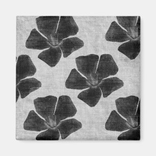 Schwarzer Blumen-Muster-Magnet Magnet