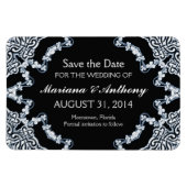 Schwarzer Blumendampf speichert die Dattelmagnete Magnet (Horizontal)