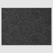 Schwarzer Blumendamtel mit dunkelgrauem Hintergrun Seidenpapier (Vorderseite)