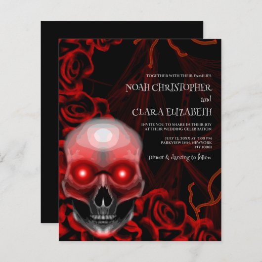 Schwarzer Blumenmoody Gothic Schädel halloween Bud (Vorne/Hinten)