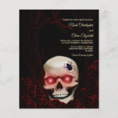 Schwarzer Blumenmooody Gothic-Schädel-halloween (Vorderseite)