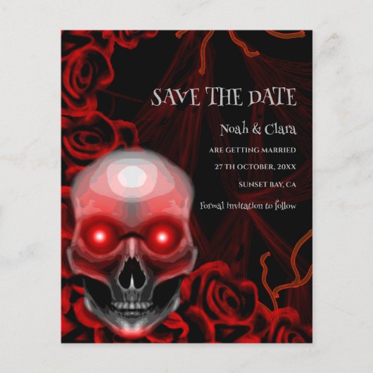 Schwarzer Blumenmooody Gothic-Schädelhallowe (Vorderseite)