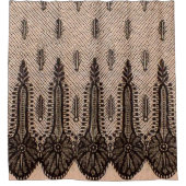 Schwarzer Blumenmoor Duschvorhang (Vorderseite)