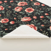 Schwarzer Blumentraum Sherpadecke (3/4)