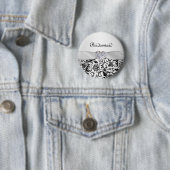 Schwarzer BlumenWirbel, der Brautjungfer Button (Beispiel)