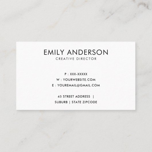 SCHWARZER BLUSPINK BRUSH STROKE CIRCLE LOGO MONOGR VISITENKARTE (Rückseite)