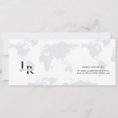 Schwarzer Boarding Pass Hochzeit RSVP Gehäuse Kart Einladung (Rückseite)