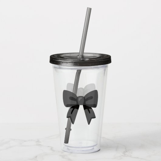 Schwarzer Bogen Acryltrinkbecher (Rückseite)