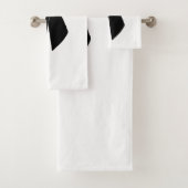 Schwarzer Bogen Badhandtuch Set (Insitu)