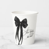 Schwarzer Bogen Brautparty-Papierbecher Pappbecher (Rückseite)