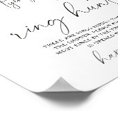 Schwarzer Bogen Brautparty Ringjagd Poster (Ecke)