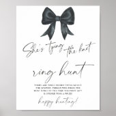 Schwarzer Bogen Brautparty Ringjagd Poster (Vorne)