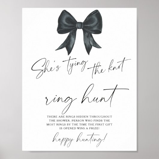 Schwarzer Bogen Brautparty Ringjagd Poster (Vorne)