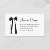 Schwarzer Bogen, der das Brautparty des Knotens bi Begleitkarte (Vorderseite)