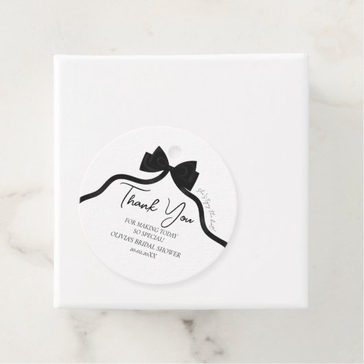 Schwarzer Bogen, der das Brautparty des Knotens bi Geschenkanhänger (Beispiel)