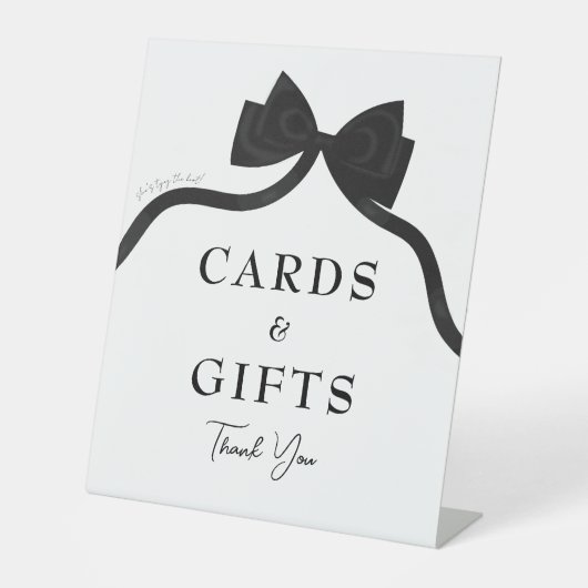 Schwarzer Bogen, der das Brautparty des Knotens bi Sockelschild (Vorderseite)