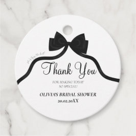 Schwarzer Bogen, der den Knoten Brautparty-Gefalle Geschenkanhänger